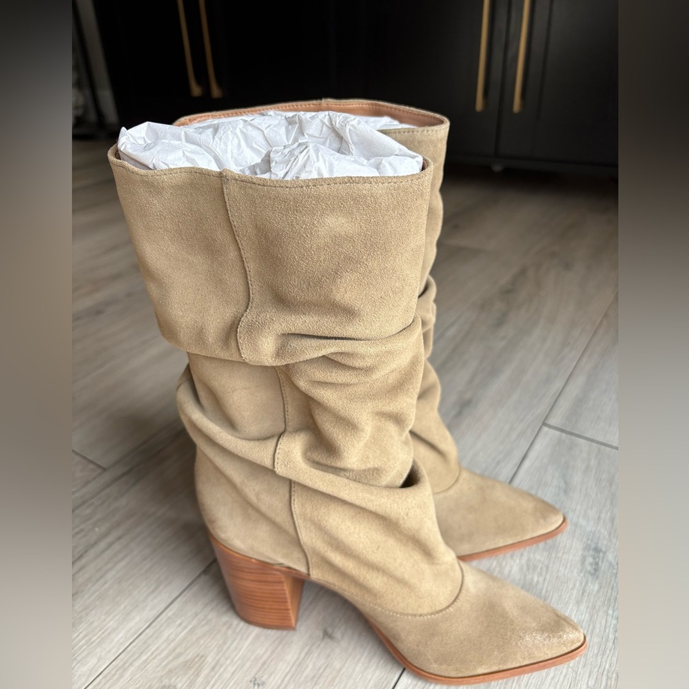 Dolce Vita Talina Boots Olive Suede - Picture 7 of 8